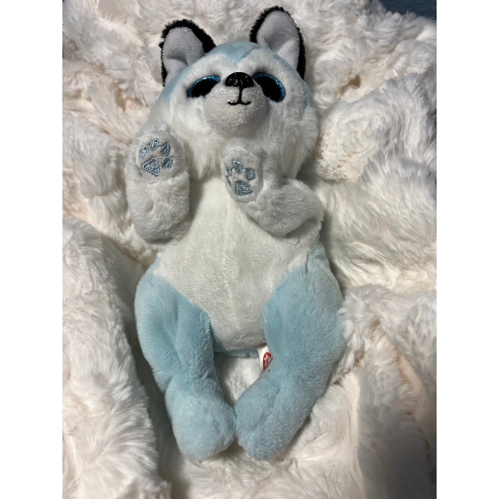 Ty Beanie Baby "Thunder" The Blue Arctic Fox Stuffed Animal Plush Toy
